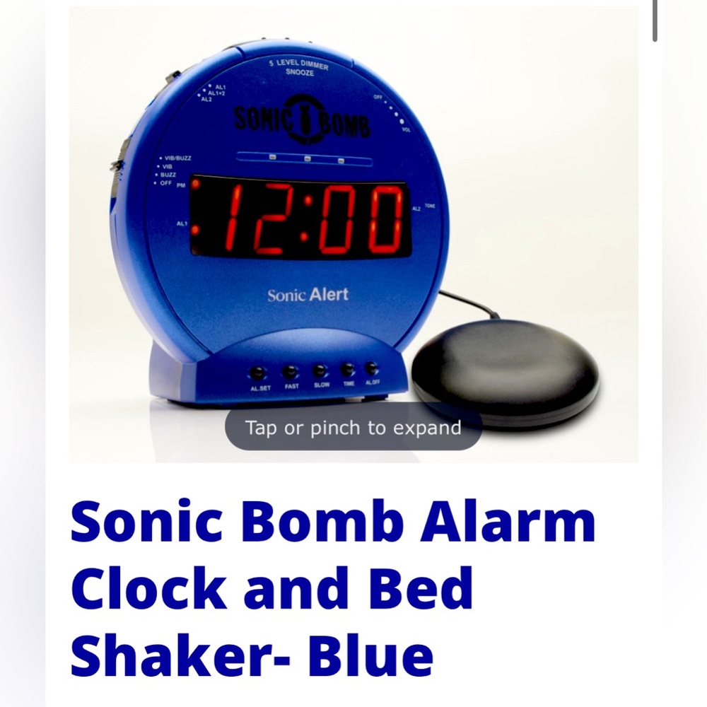 Sonic Bomb Alarm Clock for Deep Sleepers